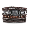 Modyle Multi-layer Gothic Leather Bracelet Set Punk Viantage Wings Charms Handwoven Bracelets for Men Jewelry Gifts