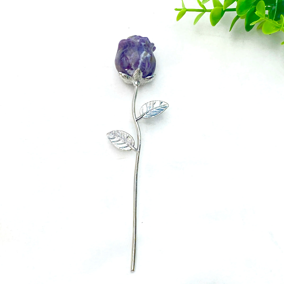 1PC Crystal Carved Rose Flower,Excellent Gifts,Ideal for Valentine's Day,Mother's Day,Graduation Gift,Home Decor Accent