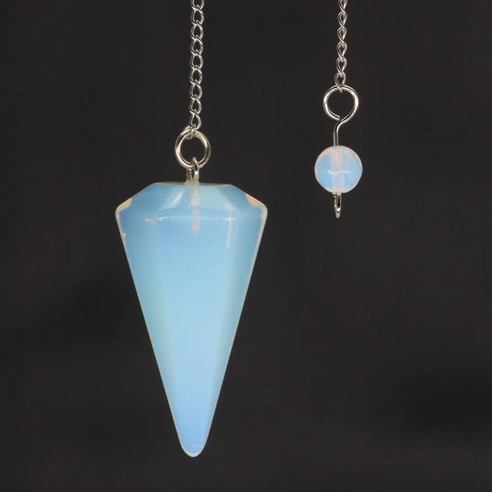 Natural Crystal Pendulums for Divination Dowsing Amethyst Pink Quartz Pendulum Reiki Healing Gem Stone Pendant Pendulos