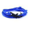 Mens Vintage Black Shark Bracelet Pure Hand Knitting Multicolor Rope Multilayer Bracelets For Women Men Cute Animal Jewelry Gift