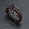 Men's Musical Symbol Leather Bracelet Vintage Creative Men's Bracelet Music Symbol Simple Leather Multi-Layer Bracelet