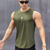 summer Sleeveless vest outdoor sport tank top running fitness undershirt quick drying round neck gym T-shirt men Breathable tops
