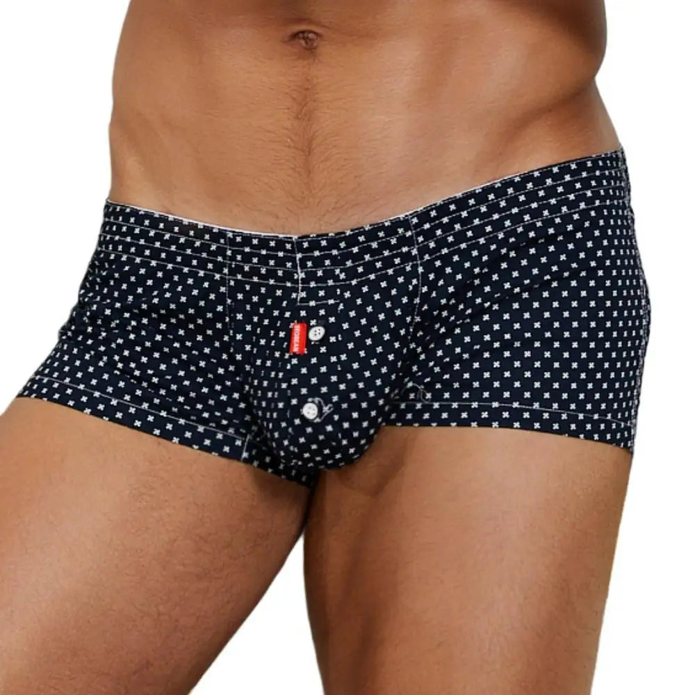 SEOBEAN 100% Cotton Men's Boxers Classic Plaid Boxer Shorts Mens Underwear Panties Home Shorts Sleep Lounge Pajama Shorts