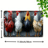 8x12 Inch Stunning Vintage Farm Rooster Metal Tin Sign Rustic Wall Decor Ideal for Home Bar Cafe and Man Cave Ambiance