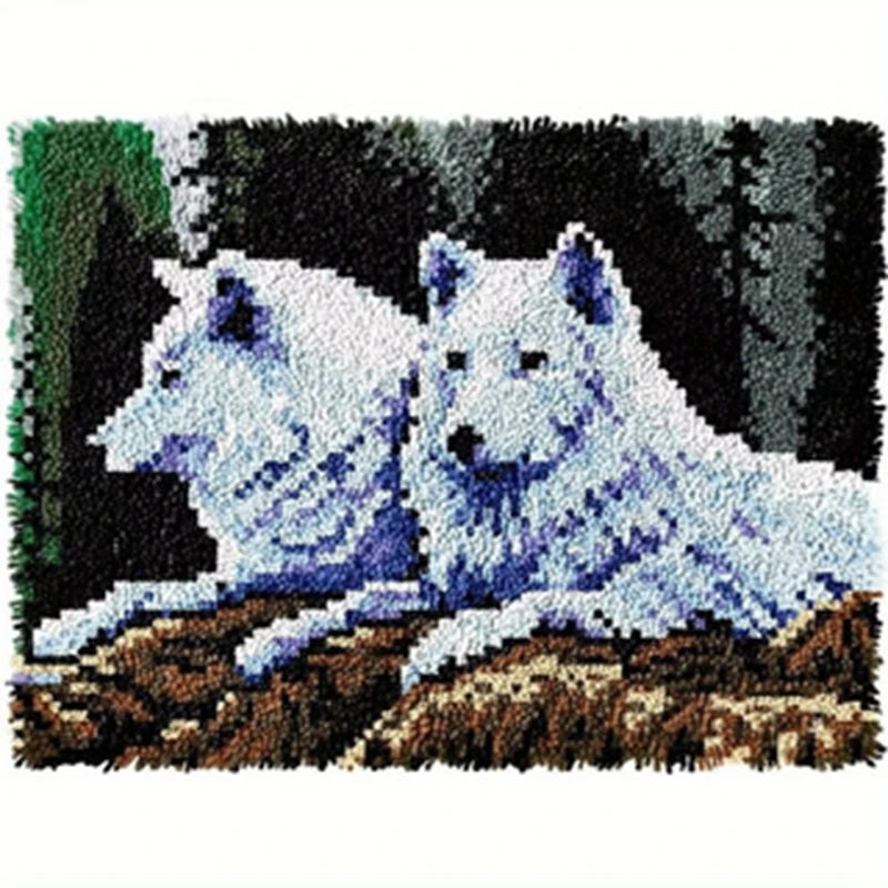 DIY Latch Hook Rug Kit: Create Your Own Cartoon Animal Carpet Embroidery