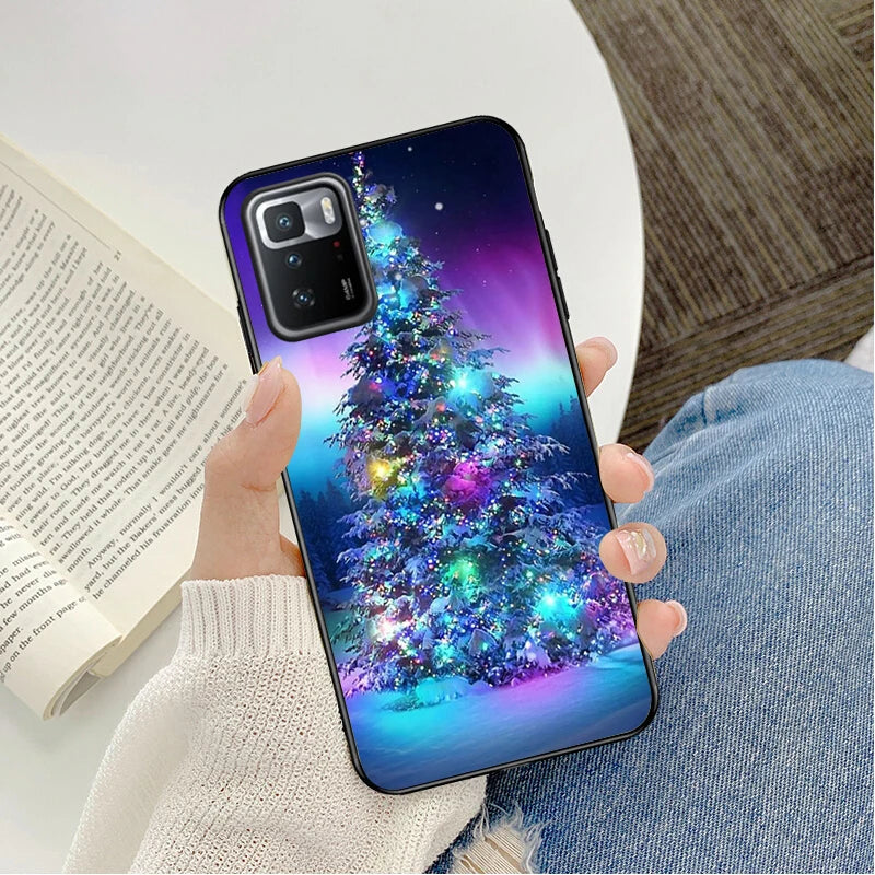 Phone Case For Xiaomi Redmi note 13 12S 12 Pro 11S 11 10 Pro 10S 12S Redmi 10 10C 9C 13C Christmas Tree New Year Case