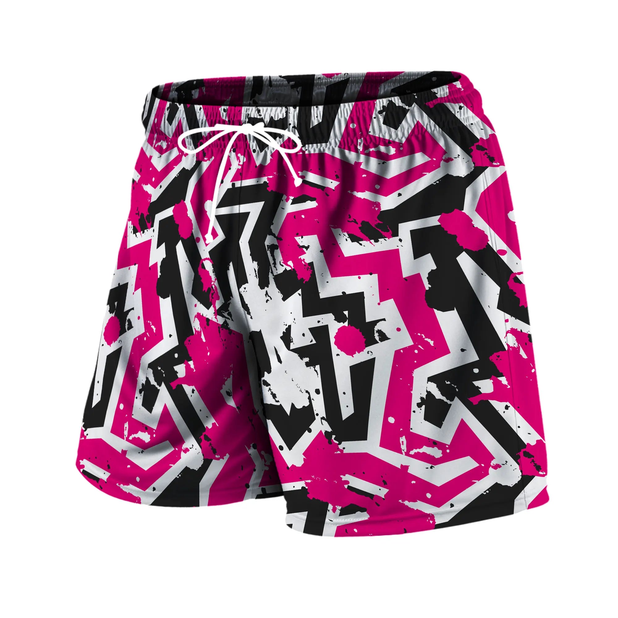 Personality Stripe Men's Beach Shorts Summer Color Block Casual Man Bottoms Sports Wear Breathable Short Pants Trend Streetwear
