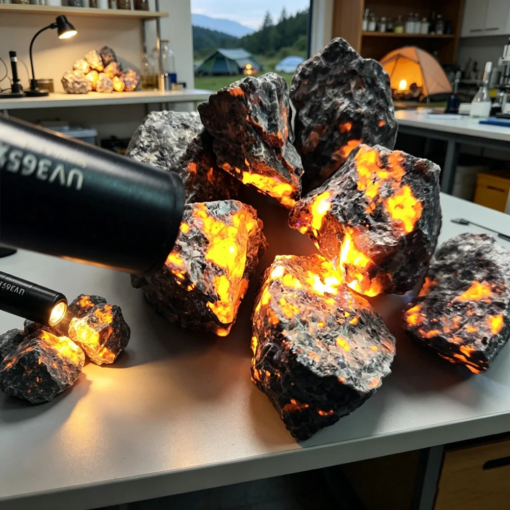 Natural Raw Yooperlites Flame Stone Fluorescent Stone Energy Reiki Specimens Diffuser Oils Stone Fire Home Decoration Stone