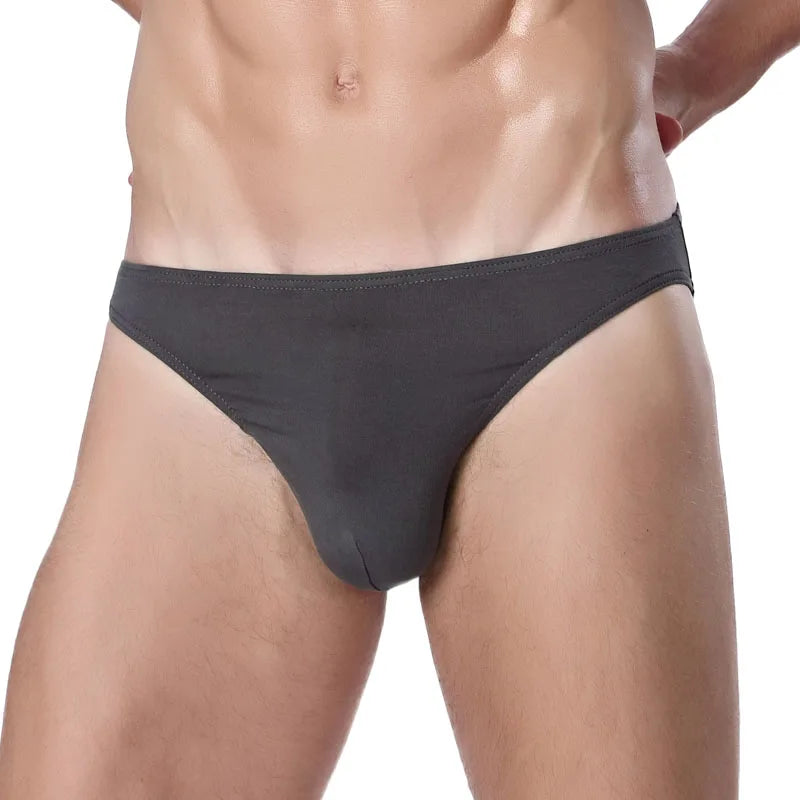 Men's Underwear, Men's Small Triangle Briefs, U-Convex Thin Elastic Sexy Low-Waist Tight-Fitting Narrow-Edge Briefs