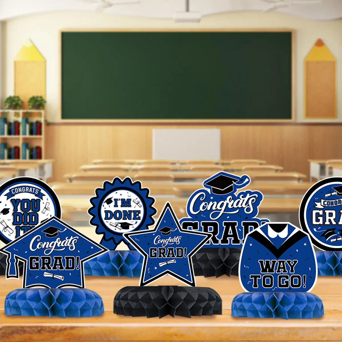 Graduation Season Honeycomb Decoration Happy Graduation Party Decorations Honeycomb Centerpieces Class of 2025 Party Supplies