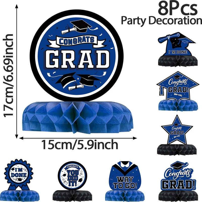 Graduation Season Honeycomb Decoration Happy Graduation Party Decorations Honeycomb Centerpieces Class of 2025 Party Supplies