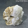 Natural Crystal Carving Skull Stone Clear Quartz Cluster Polished Rock