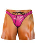 Summer New Men's Board Shorts Swimming Pants Drawstring Funny Shorts Fake Shorts Underwear Printed Micro Elastic Shorts
