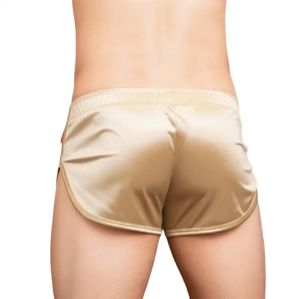Mens Sexy Pajamas Boxer Shorts Smooth Silk Underwear Men Sleep Bottoms Homewear Lounge Shorts Male Panties Boxers