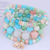 DIEZI Ethnic Bohemian Multicolor Crystal Beads Strand Bracelets Women Men Heart Tree Of Life Charm Bracelet Pulseira Feminina