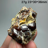 Natural Dark Brown Andradite Garnet Cluster Raw Crystal Mineral Specimen Calcite Matrix Healing Stone Home Decoration