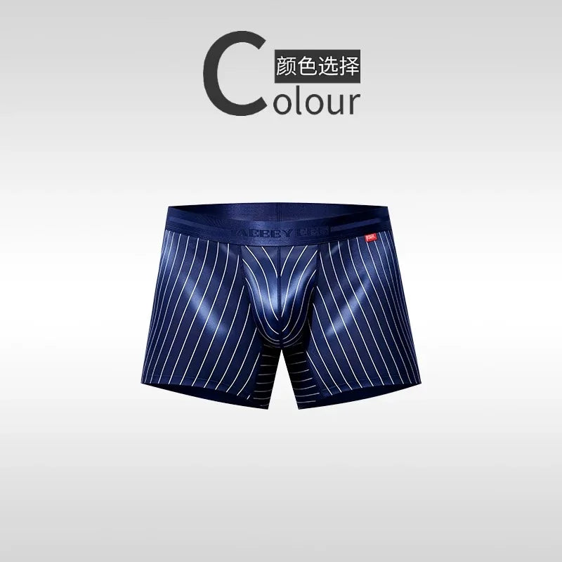 Men's Underwear Home Stripes Boxer Quick Dry Breathable Shorts Running Hiking Gym Yoga Sport Pants