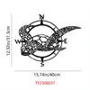 HelloYoung Black Metal Sea Turtle Compass Wall Sign - Perfect Beach Home Decor for Kitchen, Garden, and Housewarming Gifts