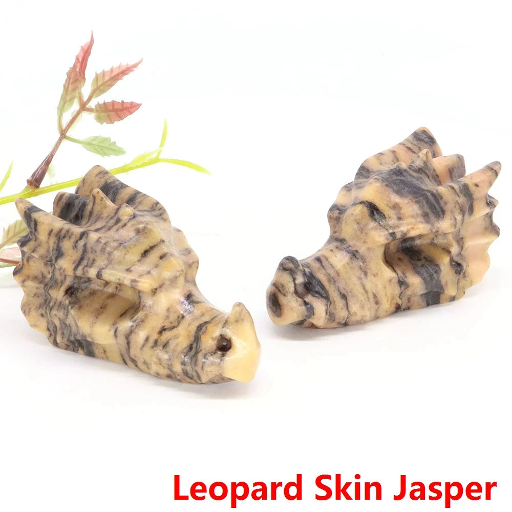 Dragon Head Statue Natural Gemstone