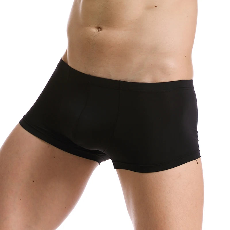 Men’s Ultra-Thin Ice Silk Boxer Shorts
