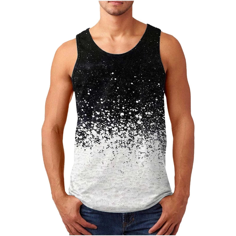 Camouflage 3d Print Tank Top For Men Summer Classic Gym Fitness T-Shirt Street Sports Running Sleeveless Tees Tops Camo Vest