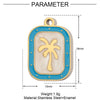 3pcs/Lot Stainless Steel Enamel Plam Flip Flop Shell Diy Charm Women Watermelon Strawberry Necklace Pendant Summer Ocean Jewelry