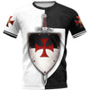 Fashion Retro Knights Templar 3D Printed Men's T-Shirts Summer Casual Streetwear Couple Tees Short Sleeve Tops Drop Shipping 5XL