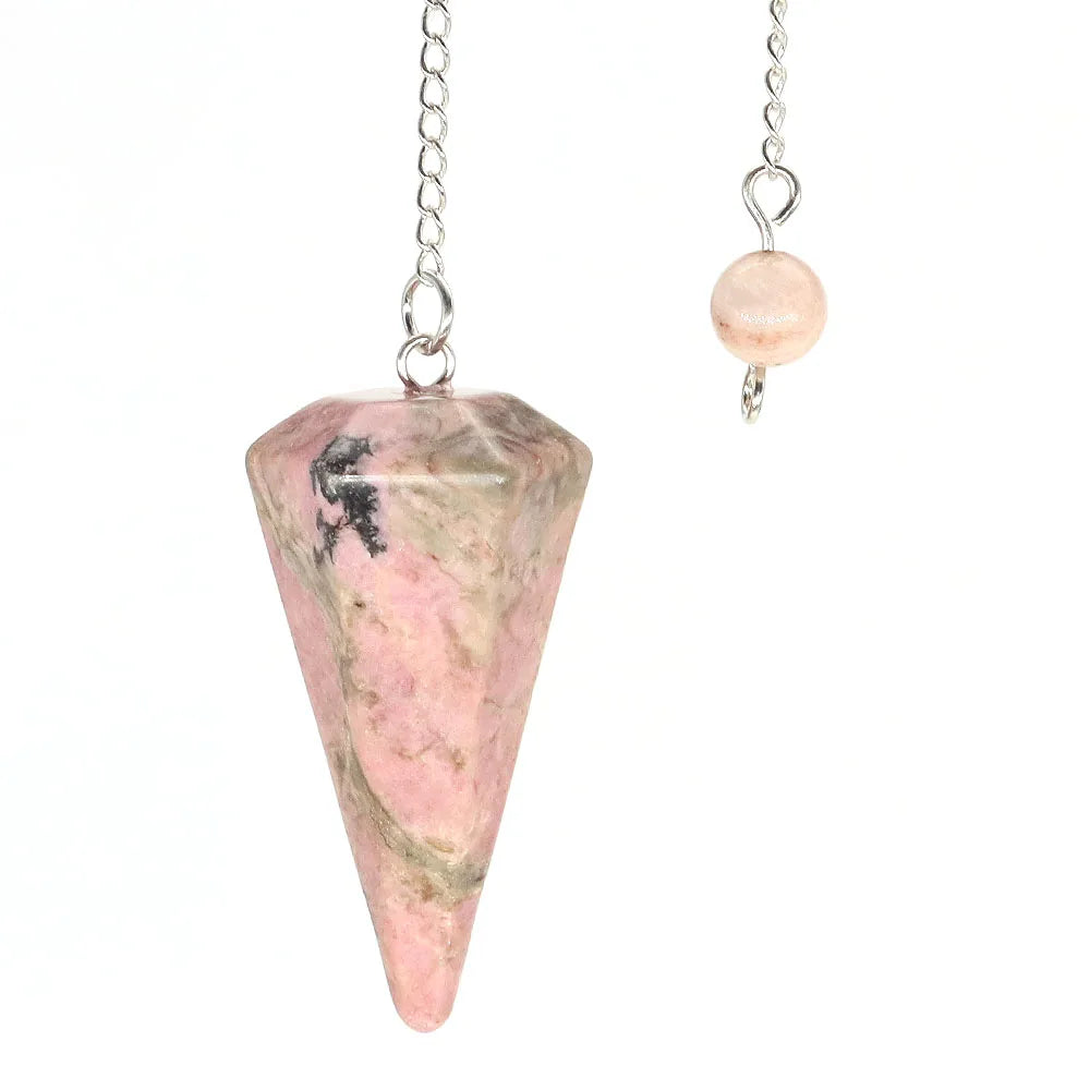 Natural Crystal Pendulums for Divination Dowsing Amethyst Pink Quartz Pendulum Reiki Healing Gem Stone Pendant Pendulos