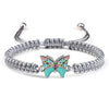 Handmade Braided String Bracelet For Women Blue Butterfly Pendant Adjustable Charm Bracelets&Bangles Fashion Girl Jewelry Gifts