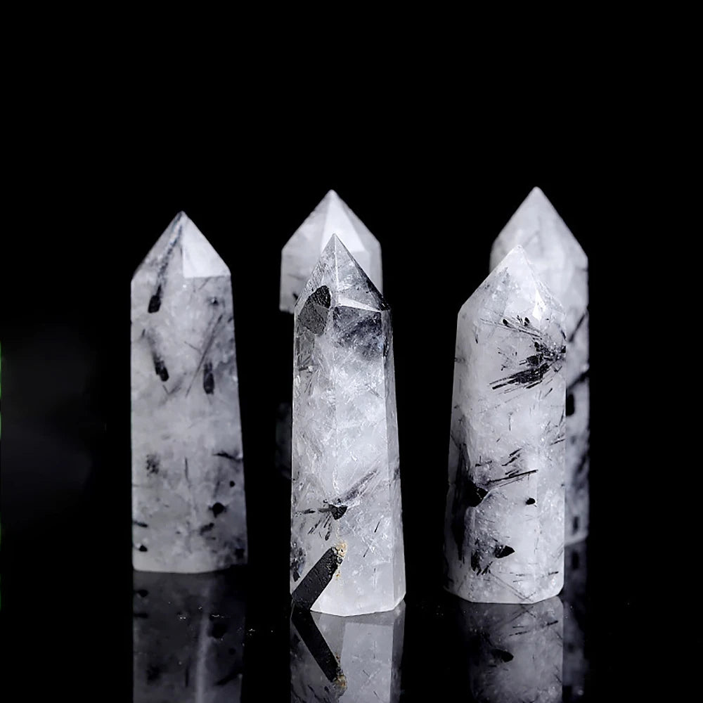 Natural Stone and Crystals Point Wand Witchcraft Rose Quartz Amethyst Home Decor Mineral Reiki Healing Stones Crafts Room Decor