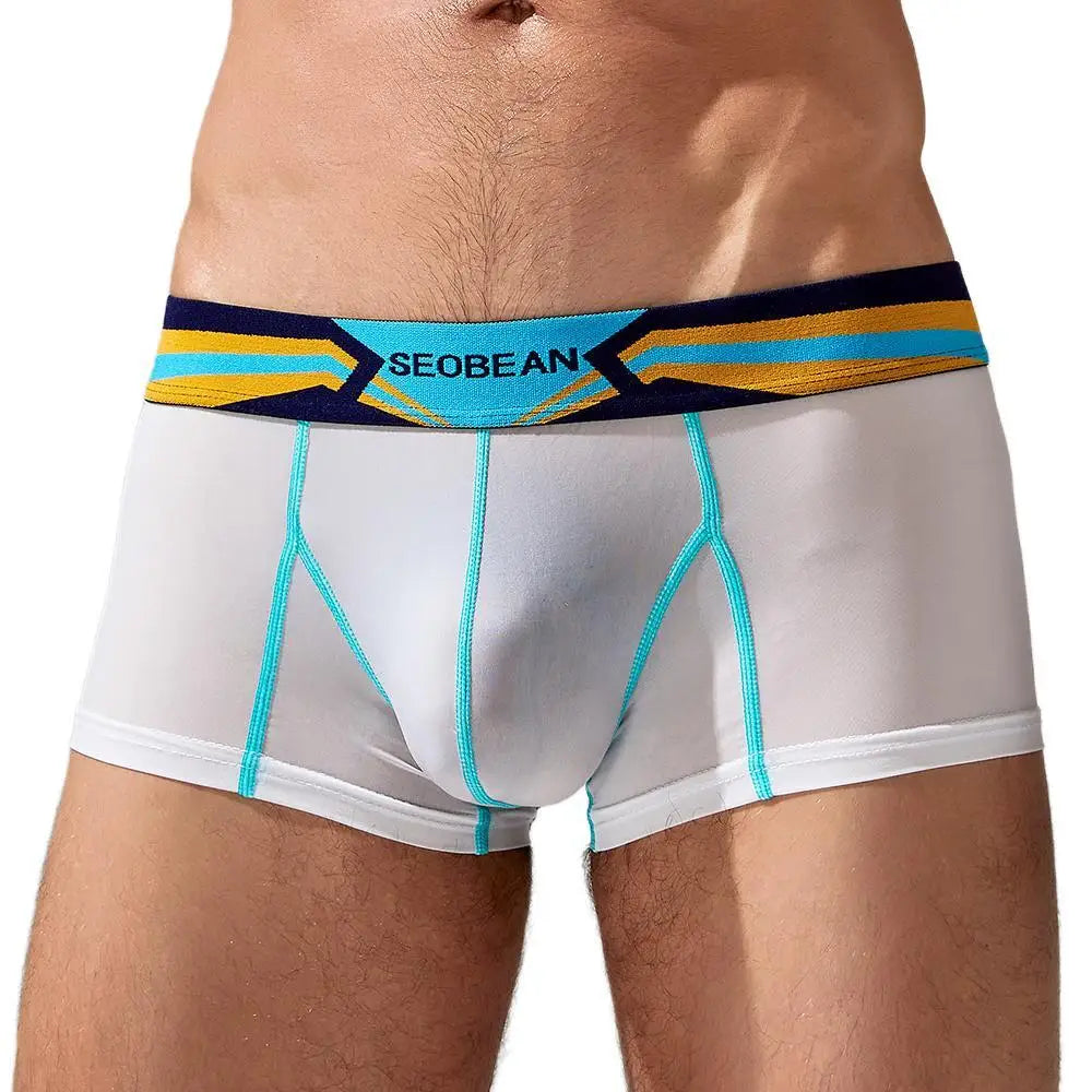SEOBEAN Men’s Low-Rise Breathable Boxer Shorts