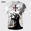 Fashion Retro Knights Templar 3D Printed Men's T-Shirts Summer Casual Streetwear Couple Tees Short Sleeve Tops Drop Shipping 5XL