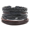 Modyle Multi-layer Gothic Leather Bracelet Set Punk Viantage Wings Charms Handwoven Bracelets for Men Jewelry Gifts