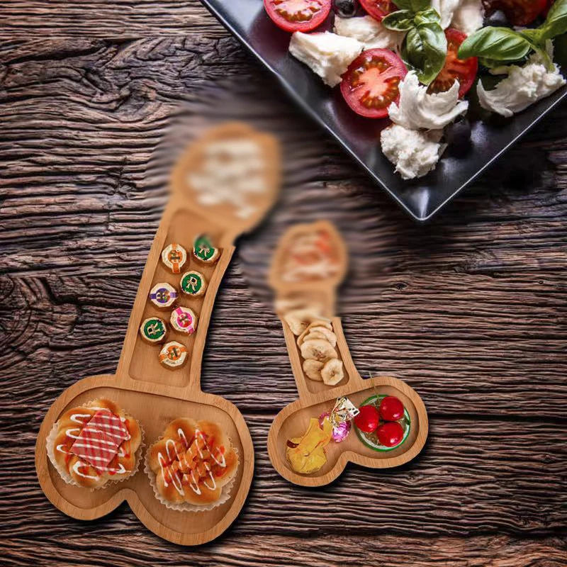 Wooden Funny Plate Creativity Dinner Party Barbecue Tableware Bbq Snack Candy Dish Dining Table Atmosphere Props Shelf