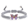 Handmade Braided String Bracelet For Women Blue Butterfly Pendant Adjustable Charm Bracelets&Bangles Fashion Girl Jewelry Gifts