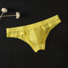 Sexy Men's Transparent Ice Silk Solid Color Panties Low-Waisted Breathable Underwear Pump Man Underpants Men Bulge Pouch Briefs
