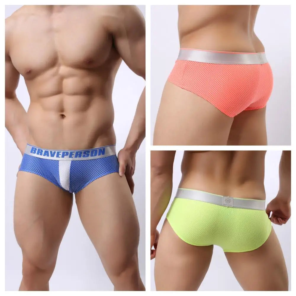 BRAVE PERSON Brand Underwear Men Sexy Briefs High Quality Nylon Boxer Briefs Male Panties Fashion Men's Underpants B1152
