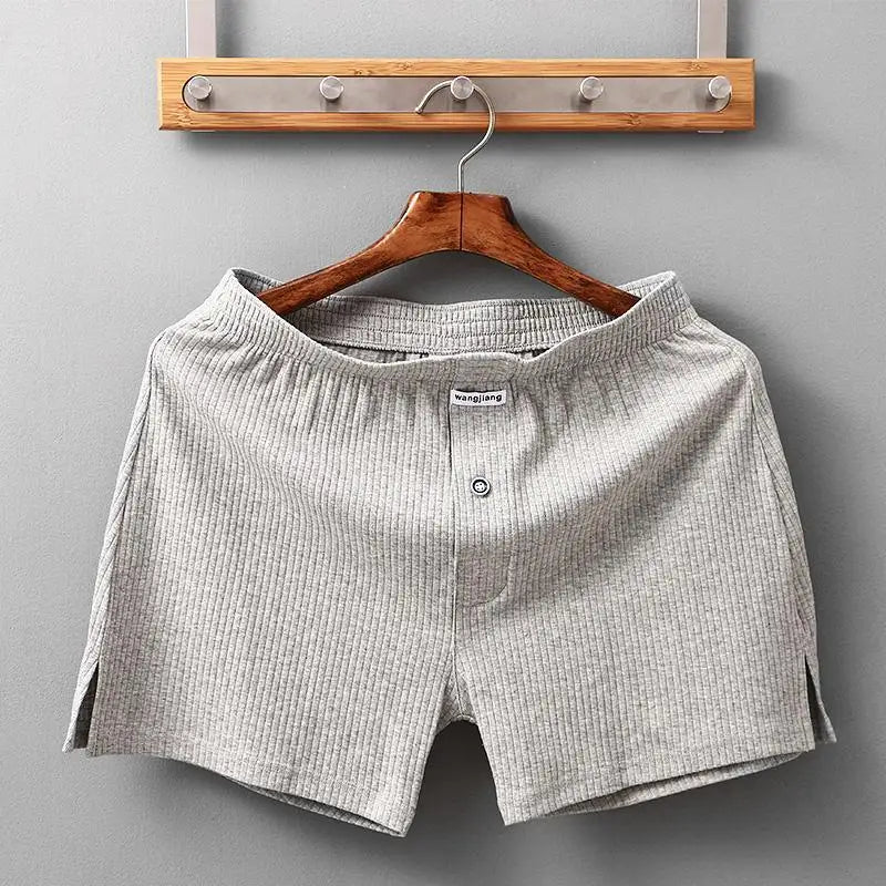 WJ Stretch Cotton Underwear Mens Boxer Shorts Threaded Aro Pants Sleepwear Loungewear Shorts Boxers Male Underpants Panties