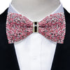 Sparkle Rhinestone Bow Ties for Men Pre-Tied Diamond Sequin Bowtie with Adjustable Length Wedding Party