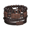 MeMolissa New Fashion Braided Wrap Leather Bracelets for Men High Quality Vintage Charm Wood Beads Ethnic Tribal Wristbands