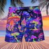 3D mushroom print men's casual shorts Tropical summer vitality style fashion shorts, quick-drying and comfortable close-fitting