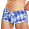 SEOBEAN 100% Cotton Men's Boxers Classic Plaid Boxer Shorts Mens Underwear Panties Home Shorts Sleep Lounge Pajama Shorts