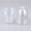 5Pcs Plant Nursery Pot Transparent Plastic PET Seed Stater Cups with Cover Humidity Dome Tray Transplanting Planter Containers