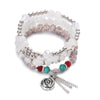 3pcs Boho Bohemian Pink Butterfly Pendant Charm Beads Bracelets Set For Women Stone Wristband Bracelet Bangles Pulseras Feminina