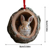 2024 Animal Christmas Ornaments 2D Cute Acrylic Raccoon Cat Owl Squirrel Animal Pendant for Christmas Tree Decoration