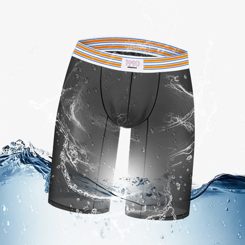1/2/3PCS Men's Ice Silk Boxers Transparent Boxers 0.01 Ultra-thin Fabric See Through Underpants Seamless Underwear Boxer Shorts