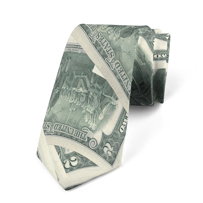 Interesting dollar pattern printing 8 cm wide tie fashion business shirt tie Pascual men's tie tie birthday gift