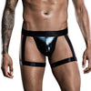 Men PU Faux Leather Jockstrap Harness Men Bondage Fetish Hombre Stage Nighclubwear Sexual Gay Underwear Pouch Strap Lingerie