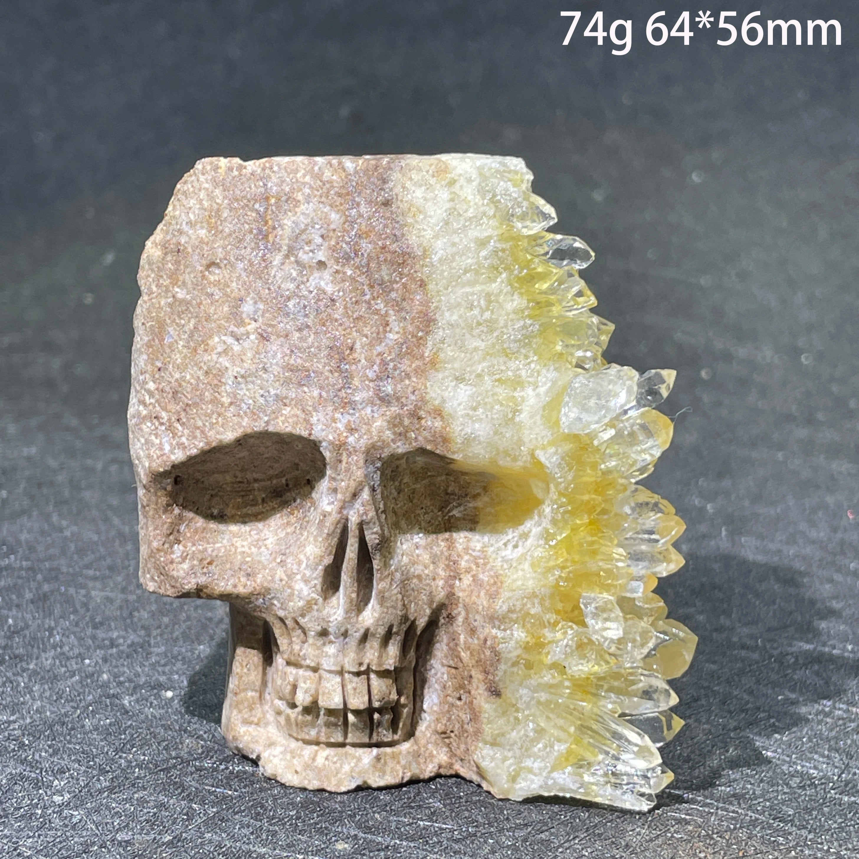Natural Crystal Carving Skull Stone Clear Quartz Cluster Polished Rock