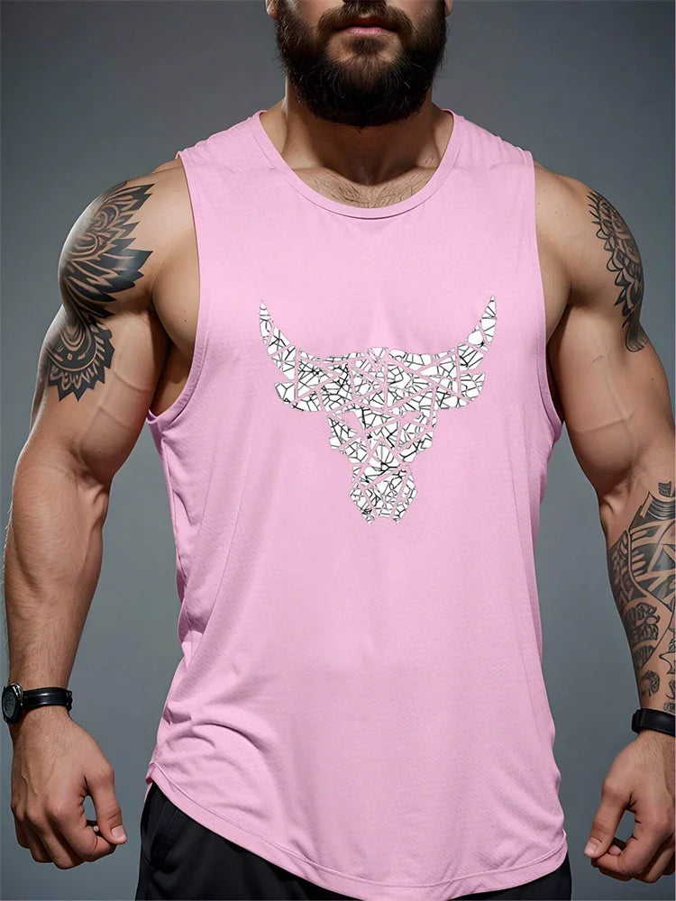Summer New Trend Men's Pull-Over Crew Neck Vest Mesh Fitness Breathable Vest Blazer Men's Quick Drying Sweat Absorption T-Shirt
